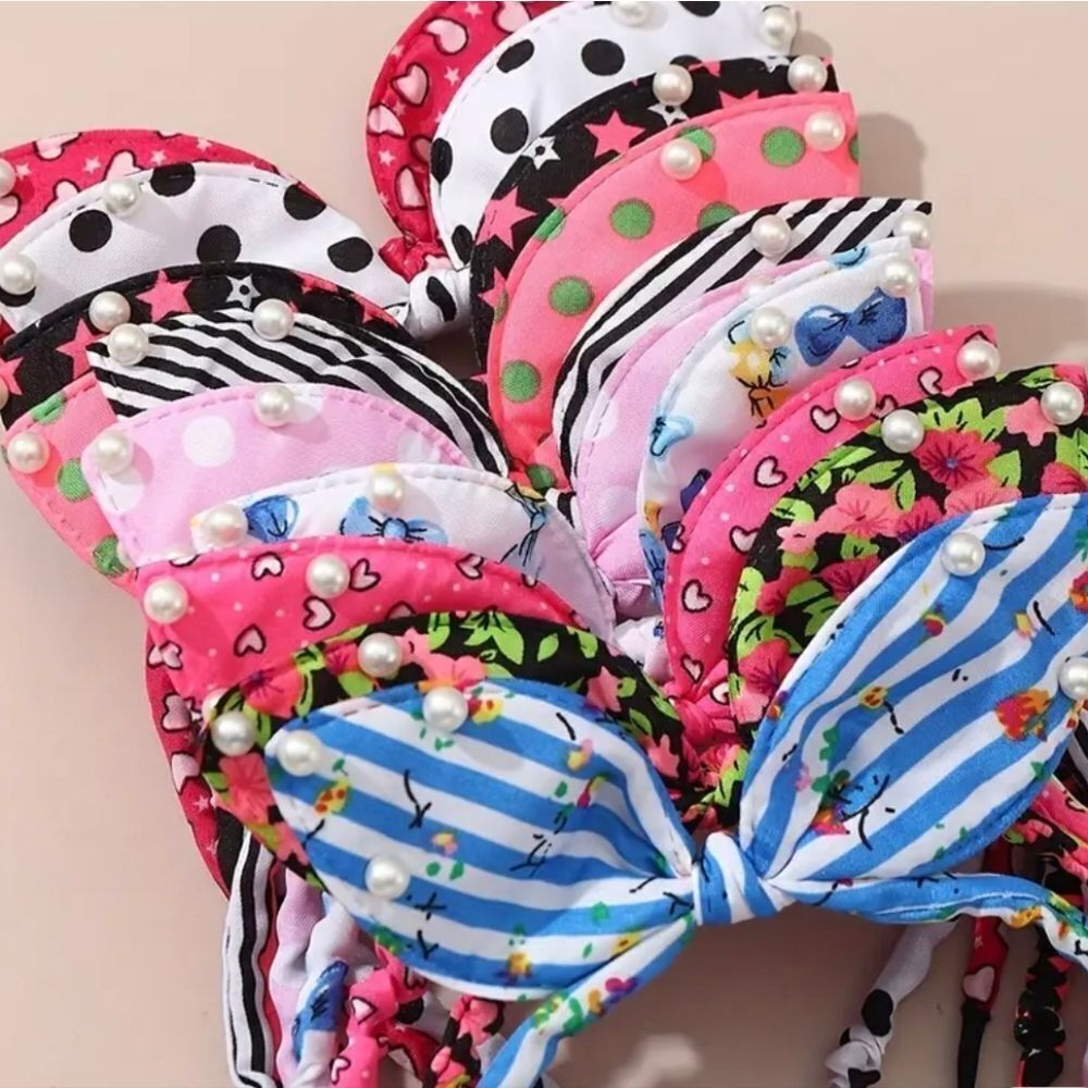 10 Class Rabbit Ears Headbands - Picture 2 of 6